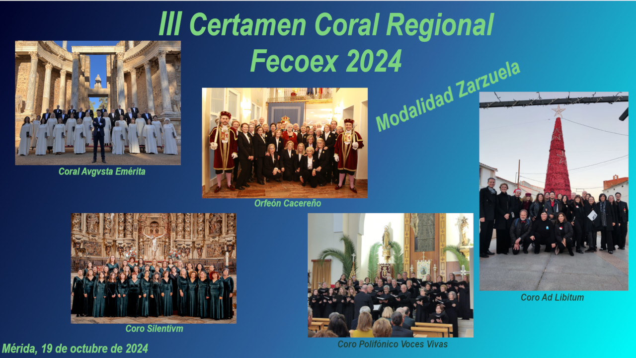 III Certamen Coral Regional Fecoex 2024